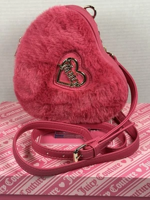 Juicy Couture Corazón Bandolera Conjunto Rosa Imitación Piel Brillo Labial Pom Pom Caja de Regalo Foto 1 de 4