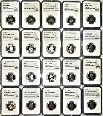 Washington Quarter 20-Coin Proof Set - NGC Certified - 1973 to 1980 - Image 1 of 3