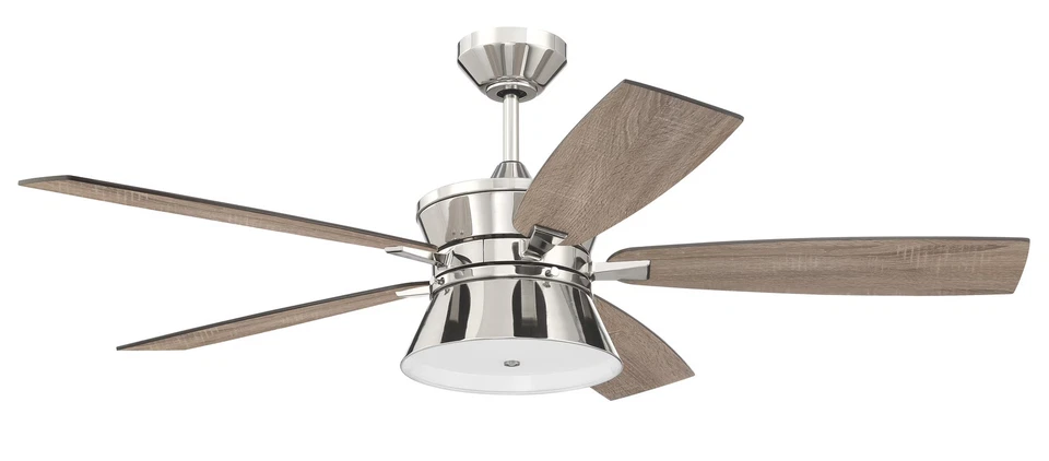 Craftmade Dominick 3-Light Ceiling Fan with Blades Included in Polished Nickel - Image 1 of 1