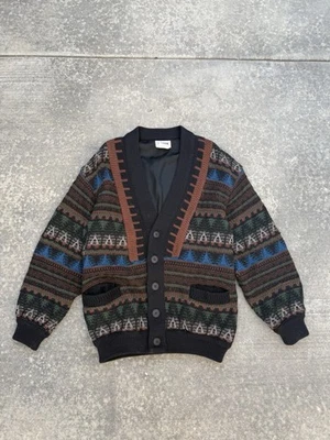 80’s Tundra Canada cardigan multi-colored, wool blend cardigan men’s large - Image 1 of 4