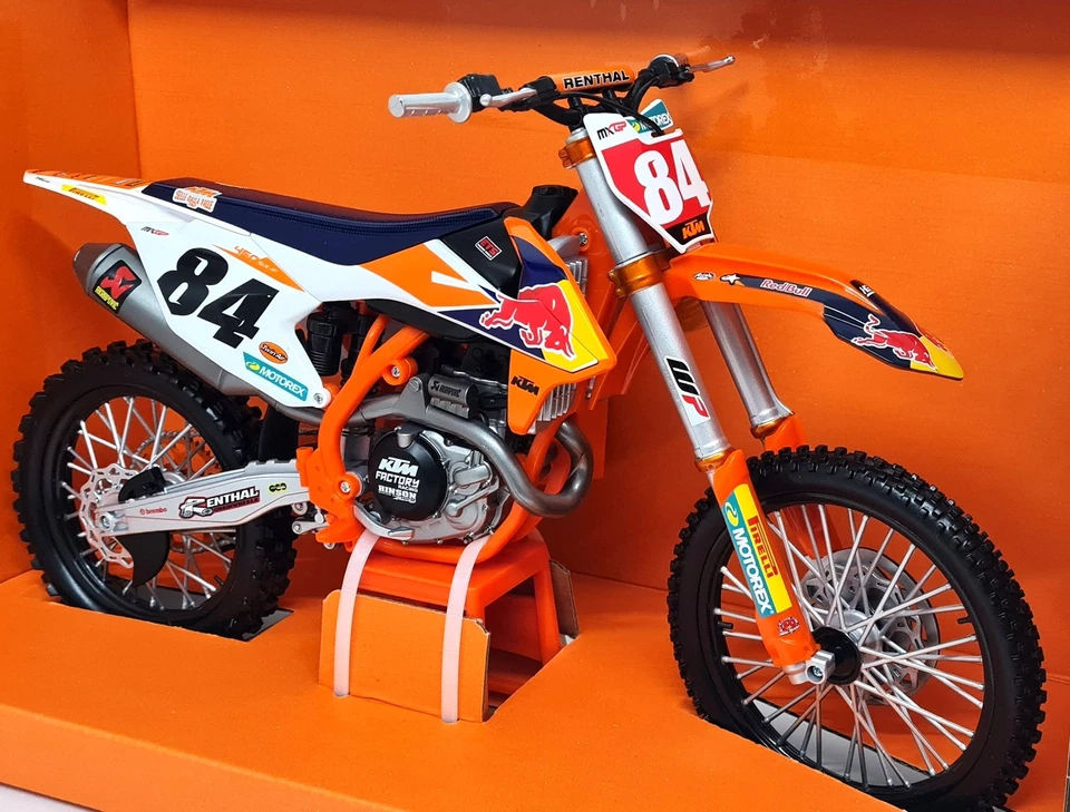 Maisto 1/6 KTM 450 SX-F Factory Edition '18 Jeffrey Herlings Motocross Motorbike - Image 1 of 4