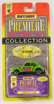 COMO NUEVO SELLADO CAJA VW DRAGON RUEDAS ESCARABAJO DRAGSTER MATCHBOX ESTRENO RETRO AÑOS 70 Foto 1 de 3