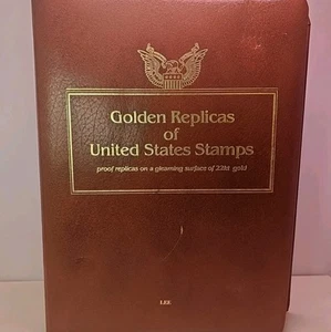 Golden Replicas Of United States Stamps 22 K GOLD PLATED set Of 16 - Picture 1 of 7