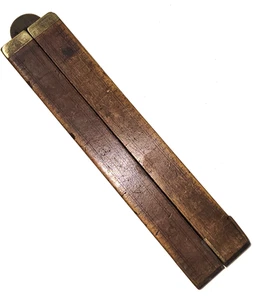 Stanley Rule & Level Co. n. 75 Regola del falegname tripla in legno di bosso e ottone 24" USA - Foto 1 di 13