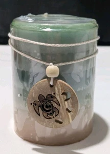 Pier 1 One Sea Air Candle 3" x 4" With Turtle Charm NEW Discontinued - Picture 1 of 8