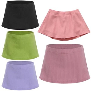 Girls Teamwear School Skort Ribbed Skirts Golf Ribbed Athletic Sides Slit Cozy - Picture 1 of 69