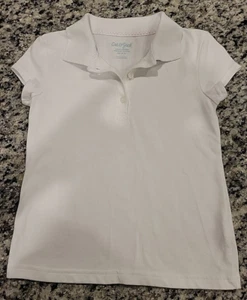 Girls' Short Sleeve Pique Uniform Polo Shirt - Cat & Jack - Size XS (4/5) - Picture 1 of 3