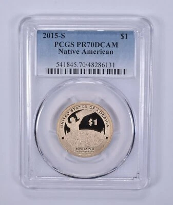PR70 2015-S Native American Mohawk Ironworkers Sacagawea Dollar PCGS - Image 1 of 4