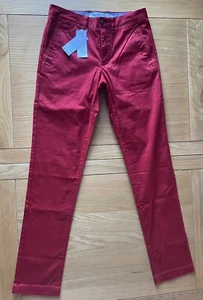 BNWT Lacoste Stretch Chino W30/L34 Dark Red HH9553 00 Z1Q Guaranteed Original - Picture 1 of 8