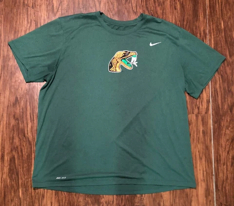 Florida A&M Rattlers FAMU Nike Dri Fit T Shirt Football Green 3XL HBCU Cover