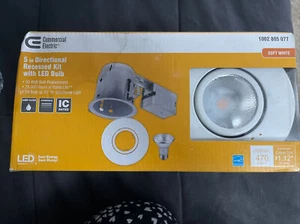 Commercial Electric 5 in. New Construction and Remodel Recessed Kit LED Bulb - Picture 1 of 5