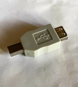 TYPE B MALE PLUG FEMALE SOCKET USB ADAPTER FOR SCANNER PRINTER - Picture 1 of 3