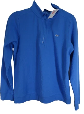 Nuevo con etiquetas Pullover de Algodón Vineyard Vines Niños Azul Profundo 1/2 Cremallera Talla Med (12-14) Foto 1 de 4