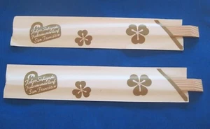Vintage Tokyo Sukiyaki Restaurant San Francisco Wooden Chopsticks 1970's - Picture 1 of 3
