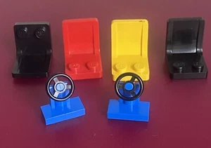 LEGO Vehicle Steering Wheel w/Seat Set PNs 3829/4079 Mixed Colors - Picture 1 of 3