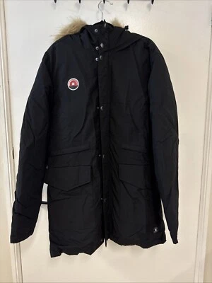 DC Shoe Negro Piel Ribete Repelente al Agua Sudadera con Capucha Abrigo Chaqueta Talla M Esquí Nuevo sin Etiquetas A18 Foto 1 de 4