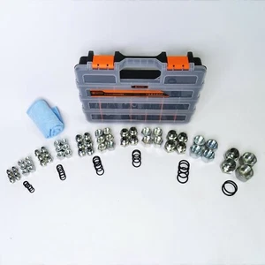 Plug and Cap Kit and O Rings JIC 84 Pc in Plastic Dash Case 4 6 8 10 12 16 - Picture 1 of 12