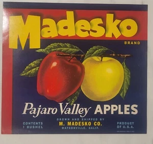 Label Madesko Apples Watsonville California - Picture 1 of 1