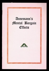 Annemann's Mental Bargain Effects - New Vintage Magic Booklet - Picture 1 of 1