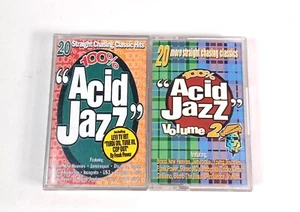 100% ACID JAZZ VOLUME 1 & 2 - CASSETTE TAPE BUNDLE (1994 & 1995) - Picture 1 of 6