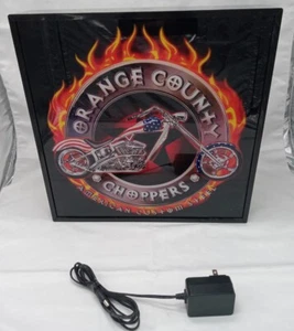 2002 ORANGE COUNTY CHOPPERS OCC light up SIGN RARE wall mount sighn - Picture 1 of 5