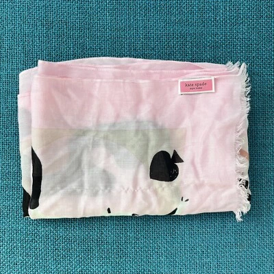 Kate Spade New York Playing Cats Scarf 30" W x 80" L - Image 1 of 4