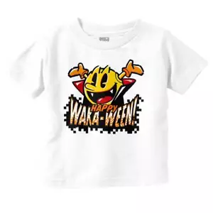 Spooky Halloween PACMAN Game Happy Waka-Ween Toddler Boy Girl Youth T Shirt Tee - Picture 1 of 6