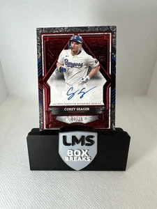 2025 Topps Tier One Corey Seager Base Card Auto Variation Red Foil /20 - Bild 1 von 2