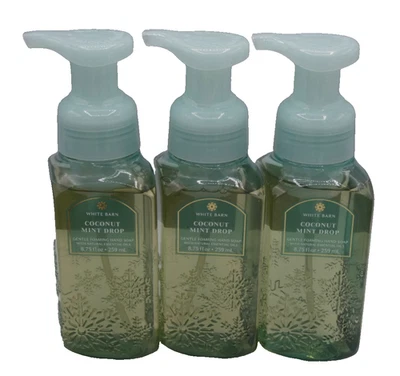 Jabón de manos Bath & Body Works Coconut Mint Drop (juego de 3 paquetes) espuma suave Foto 1 de 4