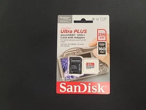 SanDisk Ultra Plus MicroSDXC UHS-I Memory Card with Adapter V10 256GB 160MBs - Picture 1 of 2