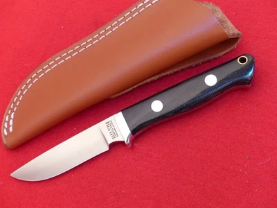 Bark River USA black micarta full tang drop point fixed blade knife new - Image 1 of 4