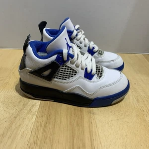 Nike Air Jordan 4 Retro Motorsport blau weiß schwarz 308499-117 Größe 11C - Bild 1 von 8
