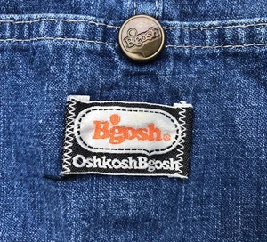 Vintage OshKosh Bgosh Orange Label 1970's Denim Overalls Youth / Womens 30x31 - Picture 1 of 16