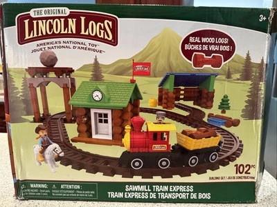 Original Lincoln Logs Sawmill Express Train (Incomplete - See Description) - Image 1 of 4