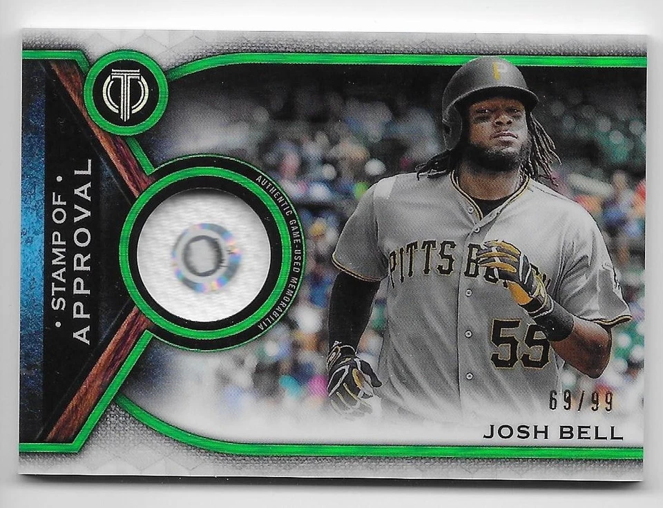 2021 TOPPS TRIBUTE STAMP OF APPROVAL GREEN RELICS #SOA-JB Josh Bell #69/99 - Image 1 of 1