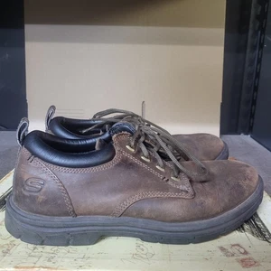Gr.9,5 R Skechers Herren Segment Rilar Braun Leder Schuhe Relaxed 64260EW  - Bild 1 von 15
