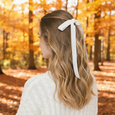 Correas para lazos de terciopelo negro para mujer 28 colores cola larga Foto 1 de 4