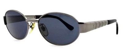 复古 FENDI SL7166 584 51 毫米灰色圆形太阳镜意大利男女通用 — 第 1/4 张图片