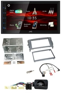 JVC USB Bluetooth Lenkrad DAB 2DIN Autoradio für Toyota Auris 2007-2011 anthrazi - Bild 1 von 10
