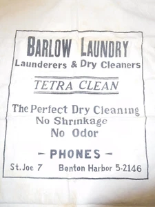 Antique St. Joe 7 ~ Benton Harbor 5-2146 Mich. Barlow Canvas LARGE Laundry Sack - Picture 1 of 4