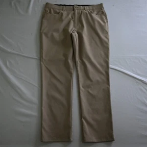 Pebble Beach 36x30 Khaki Stretch Straight Mens Dress Pants - Picture 1 of 9