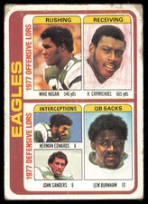 1978 Topps Team Leaders #521 Hogan Carmichael Edwards Sanders Burnham Eagles