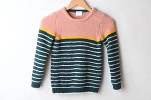 Hanna Andersson Striped Terry Knit Sweater Girls 6-8 EU 130 - Picture 1 of 8