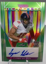 Tyree Wilson /4 - 2023 Leaf Vivid Technicolor Green Auto Raiders XRC #T-TW1