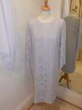 gina bacconi clarabelle dress silver mist