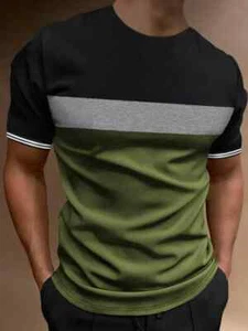 Summer Daily Street Men's T-shirt Outdoor Sports Loose Comfortable Men's T-shirt - Picture 1 of 39