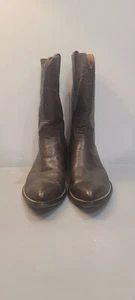 Vintage JUSTIN Cowboy Boots Leather Western Mens Sz 10. 5 D Black - Picture 1 of 6