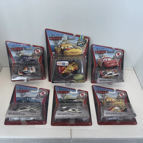 Disney Pixar Cars 2 Metallic Finish Kmart COMPLETE SET + Toys R Us Exclusive Cover