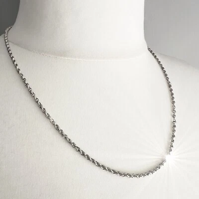 Collana da donna in argento 925 girocollo catena vintage collier a torchon Art 3 - Immagine 1 di 4