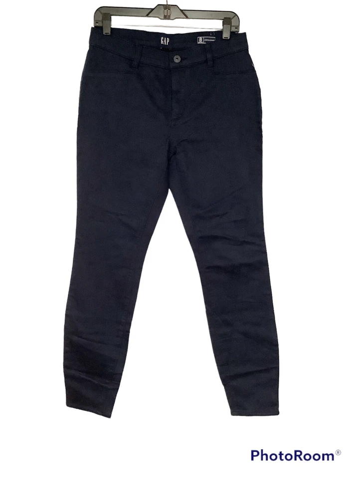 GAP STRETCH SKINNY PANTS WOMEN'S NAVY TWILIGHT SOFT FABRIC SIZE 8